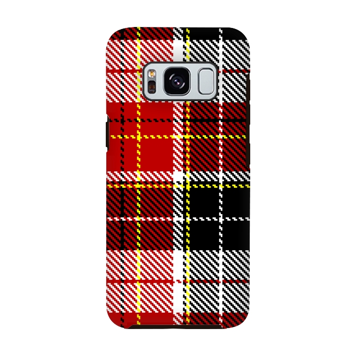 Galaxy S8 StrongFit RED AND  BLACK CHECKS by MALLIKA