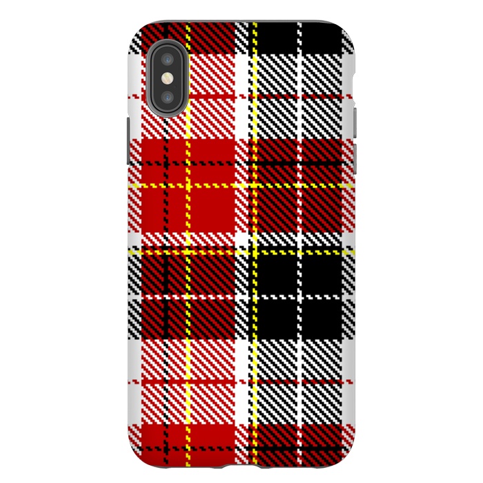 iPhone Xs Max StrongFit RED AND  BLACK CHECKS by MALLIKA