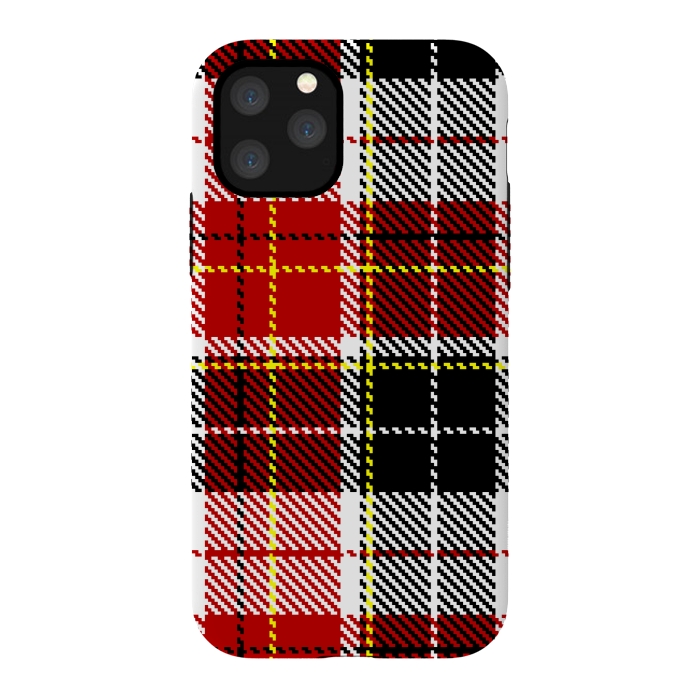 iPhone 11 Pro StrongFit RED AND  BLACK CHECKS by MALLIKA