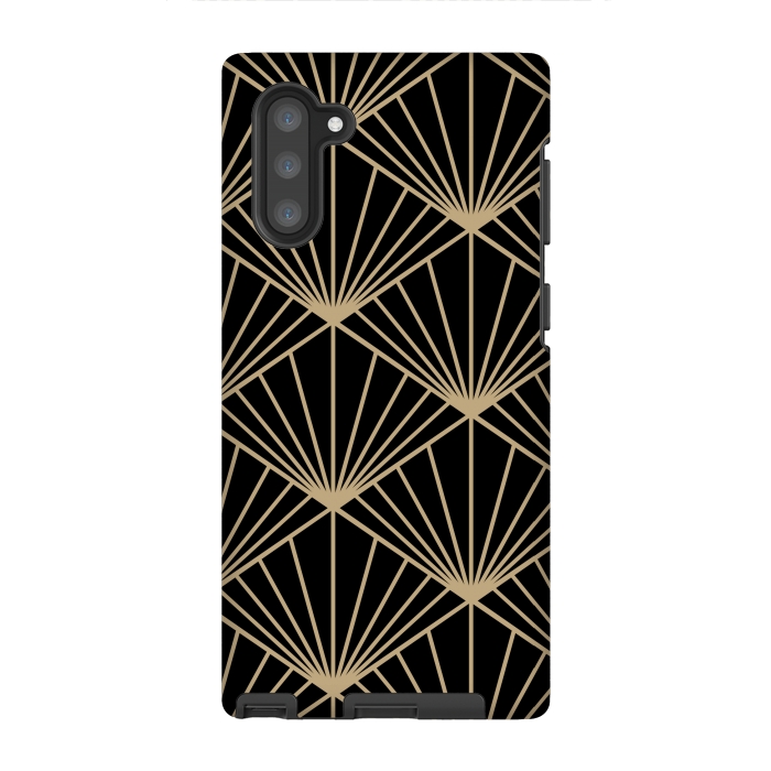 Galaxy Note 10 StrongFit COPPER LINES PATTERN 2  by MALLIKA