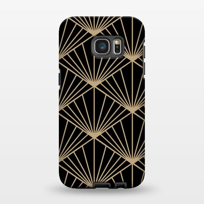 Galaxy S7 EDGE StrongFit COPPER LINES PATTERN 2  by MALLIKA