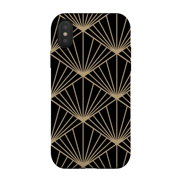 iPhone Xs / X StrongFit COPPER LINES PATTERN 2  by MALLIKA