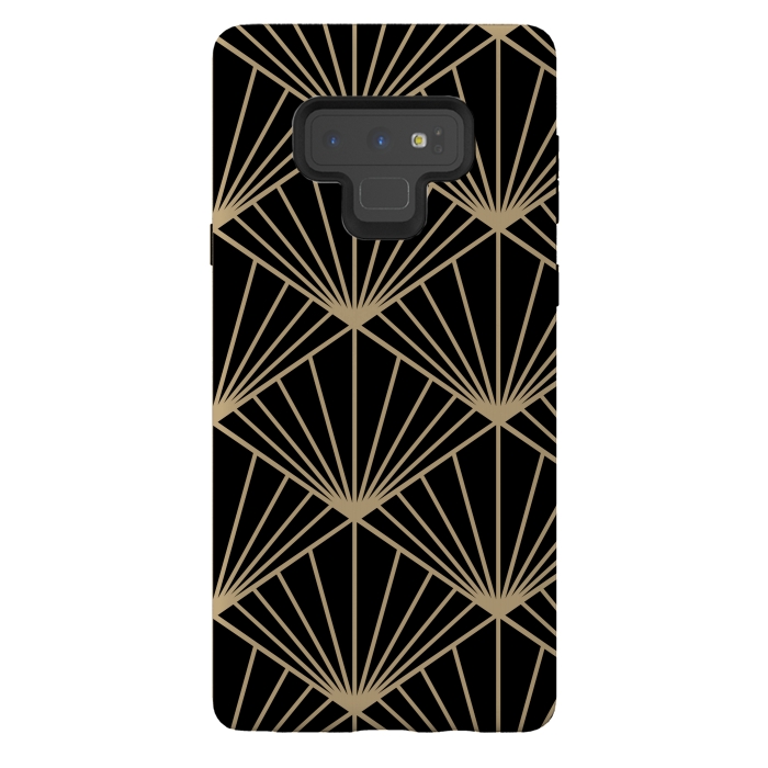Galaxy Note 9 StrongFit COPPER LINES PATTERN 2  by MALLIKA