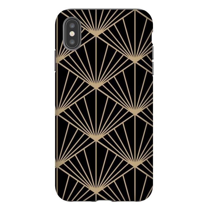 iPhone Xs Max StrongFit COPPER LINES PATTERN 2  by MALLIKA
