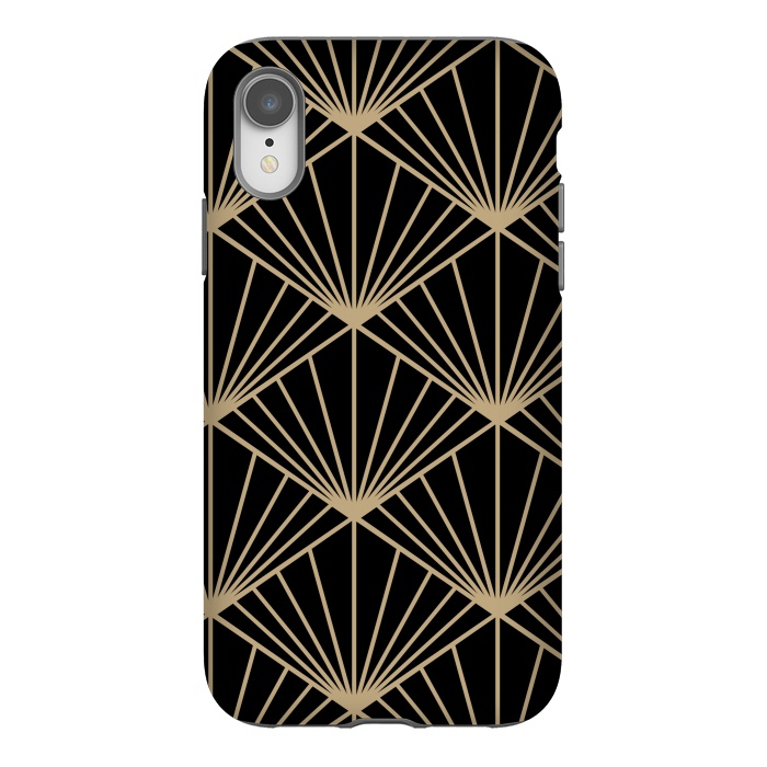 iPhone Xr StrongFit COPPER LINES PATTERN 2  by MALLIKA