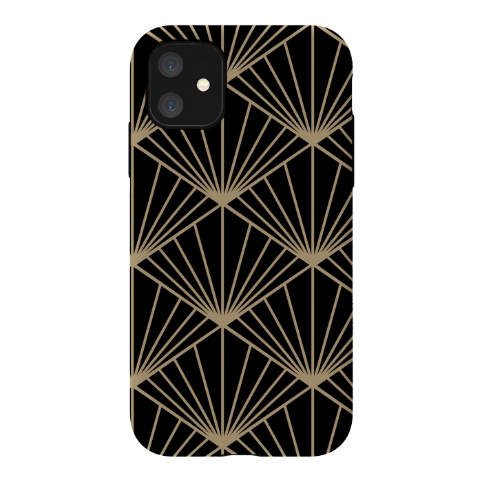 iPhone 11 StrongFit COPPER LINES PATTERN 2  by MALLIKA