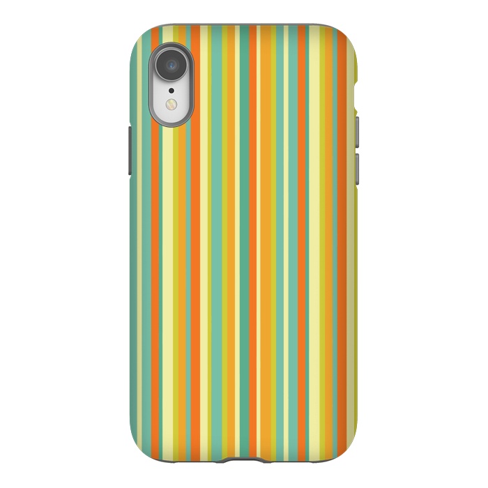 iPhone Xr StrongFit MULTI COLOURED LINES 2 by MALLIKA