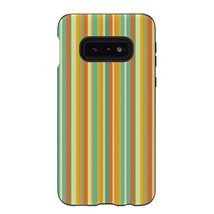 Galaxy S10e StrongFit MULTI COLOURED LINES 2 by MALLIKA