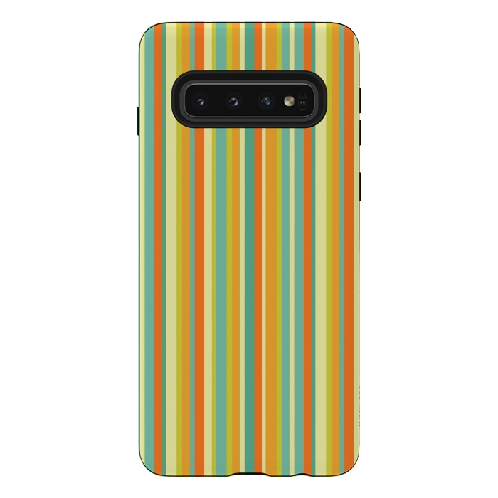 Galaxy S10 StrongFit MULTI COLOURED LINES 2 by MALLIKA