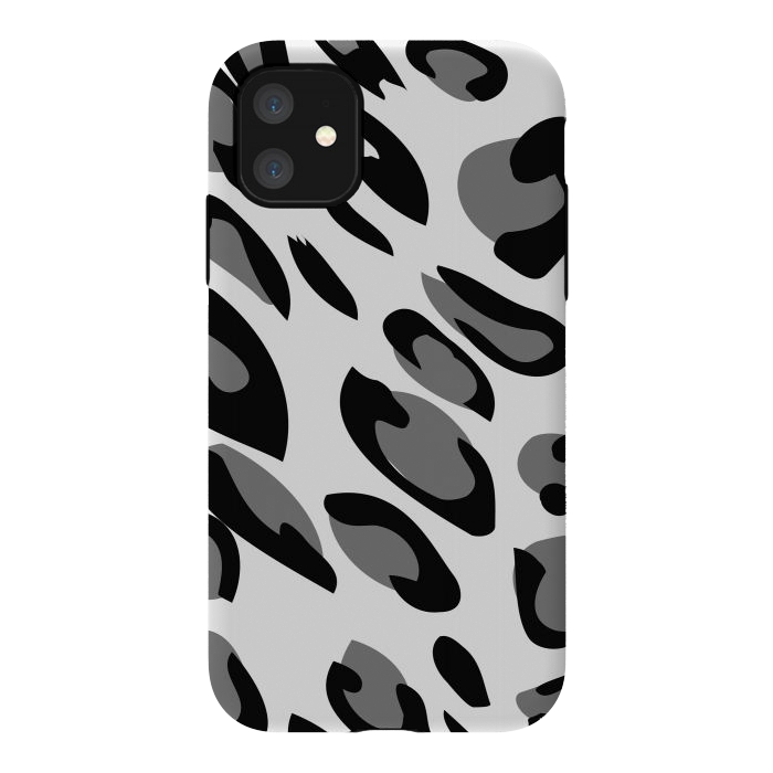 iPhone 11 StrongFit gray animal print by haroulita