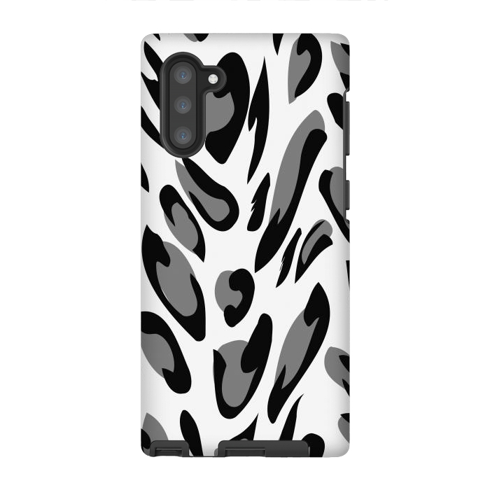Galaxy Note 10 StrongFit gray animal print by haroulita