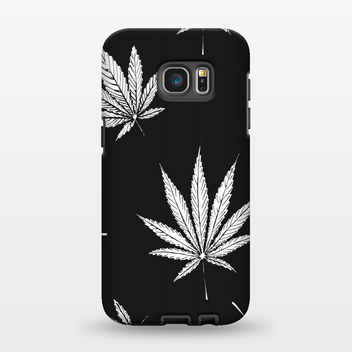 Galaxy S7 EDGE StrongFit marijuana leaf by haroulita