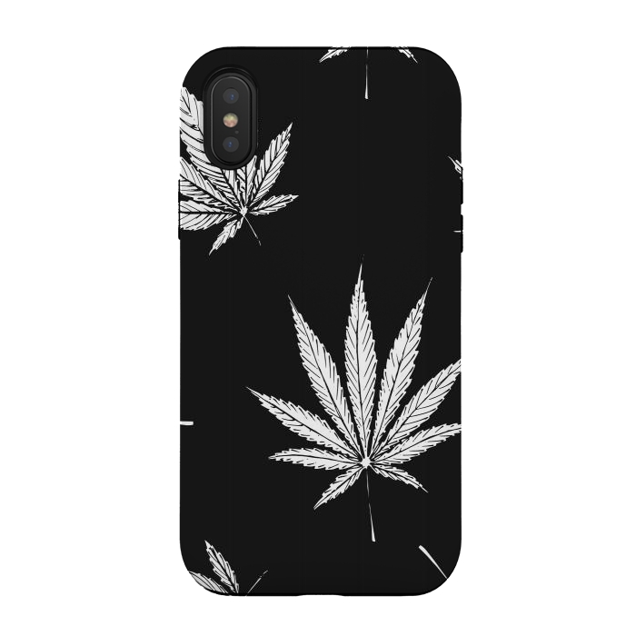iPhone Xs / X StrongFit marijuana leaf by haroulita