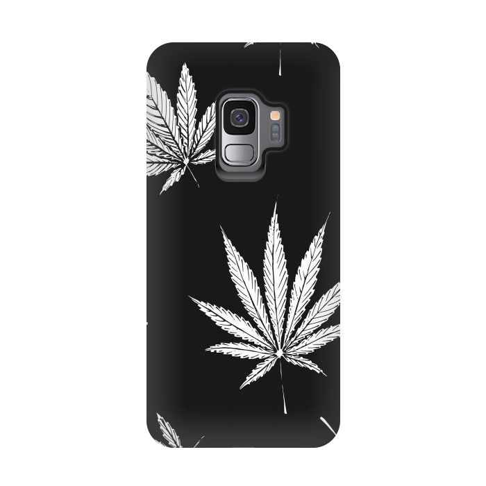Galaxy S9 StrongFit marijuana leaf by haroulita