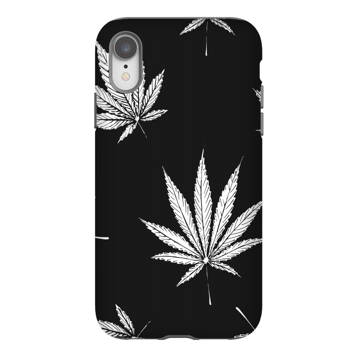 iPhone Xr StrongFit marijuana leaf by haroulita