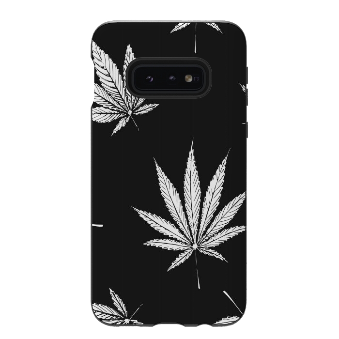 Galaxy S10e StrongFit marijuana leaf by haroulita