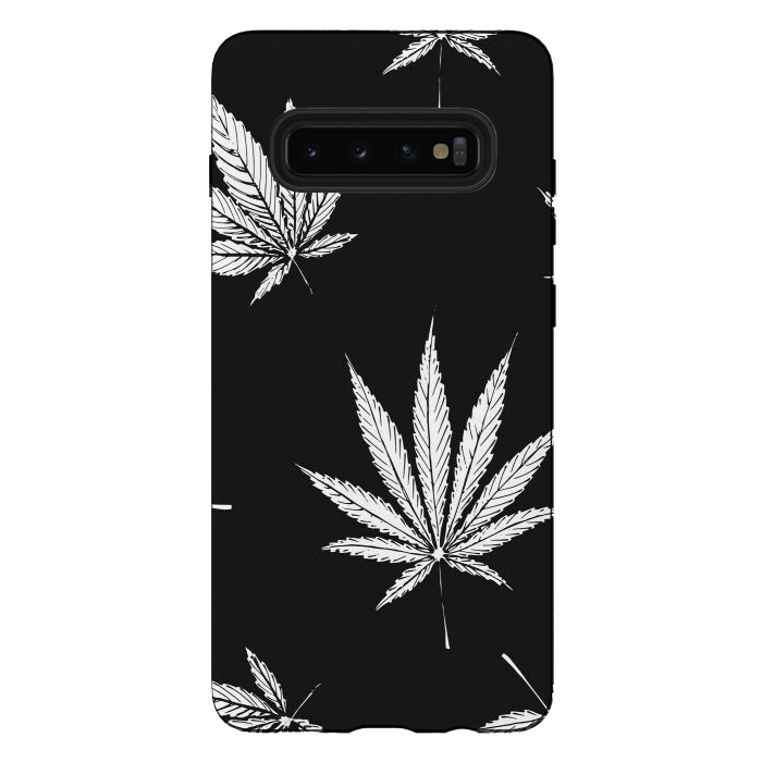 Galaxy S10 plus StrongFit marijuana leaf by haroulita