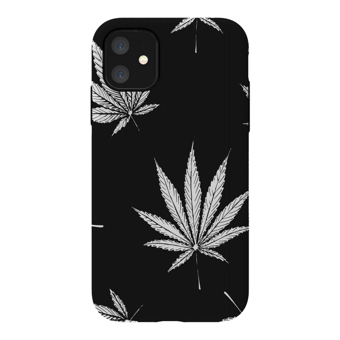 iPhone 11 StrongFit marijuana leaf by haroulita