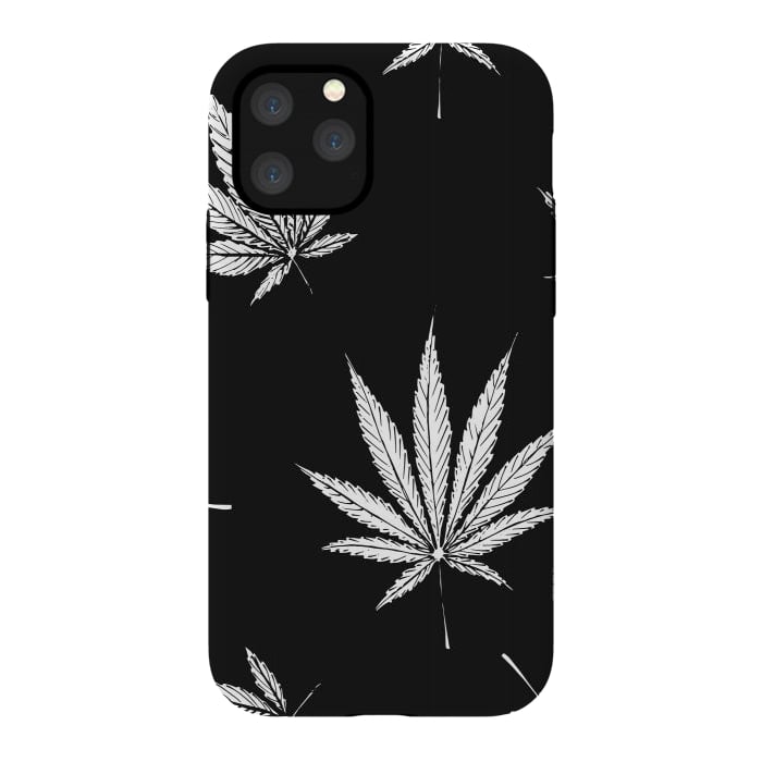iPhone 11 Pro StrongFit marijuana leaf by haroulita