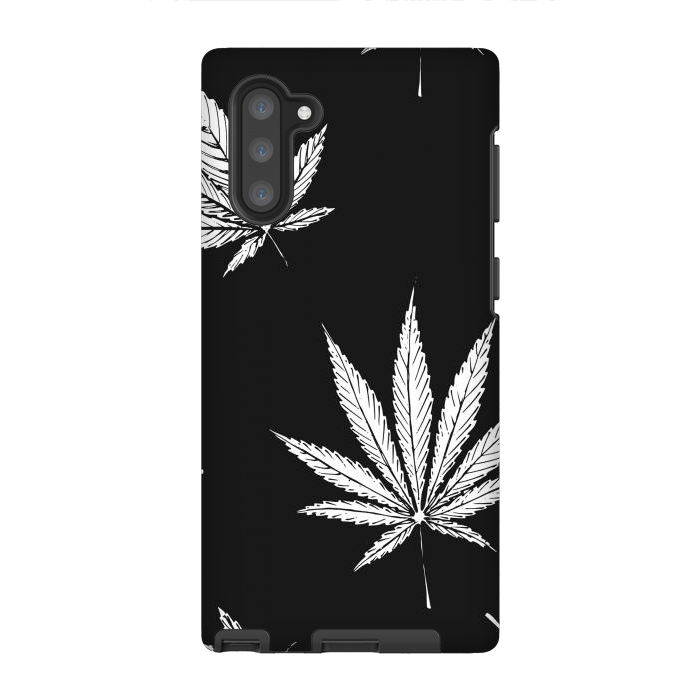 Galaxy Note 10 StrongFit marijuana leaf by haroulita