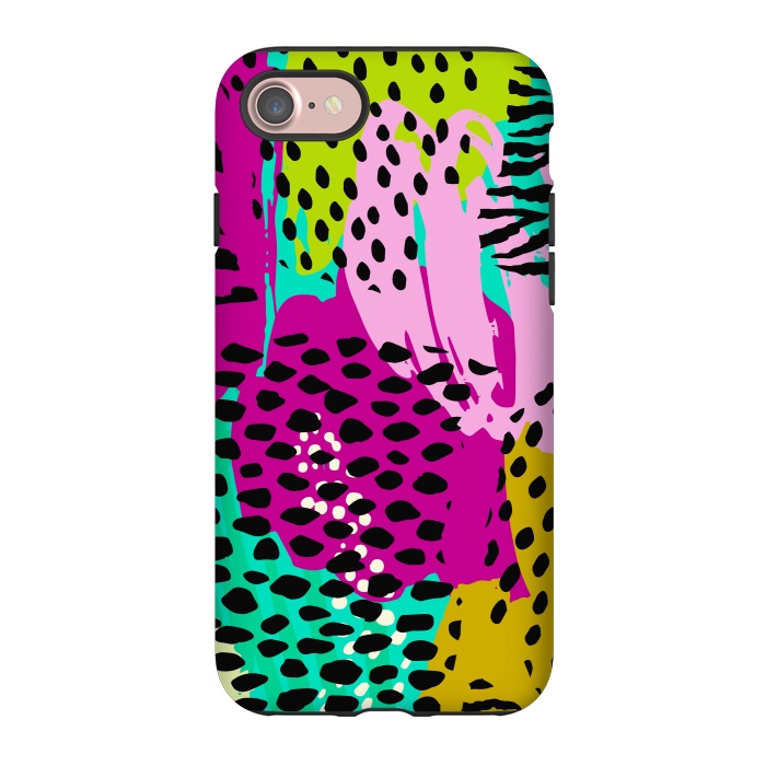 iPhone 7 StrongFit colorful abstract animal print by haroulita