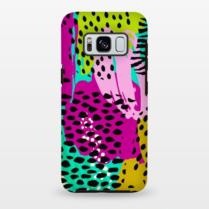 Galaxy S8 plus StrongFit colorful abstract animal print by haroulita