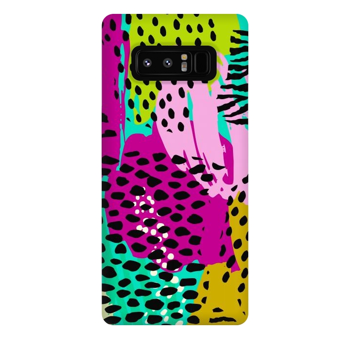 Galaxy Note 8 StrongFit colorful abstract animal print by haroulita