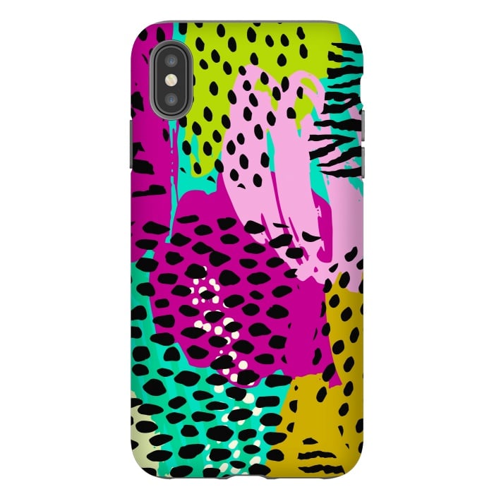 iPhone Xs Max StrongFit colorful abstract animal print by haroulita