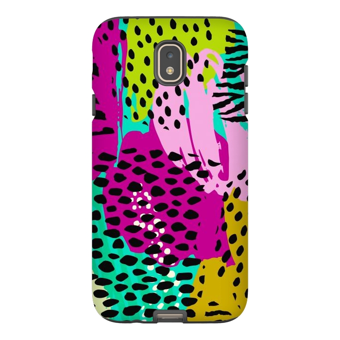 Galaxy J7 StrongFit colorful abstract animal print by haroulita