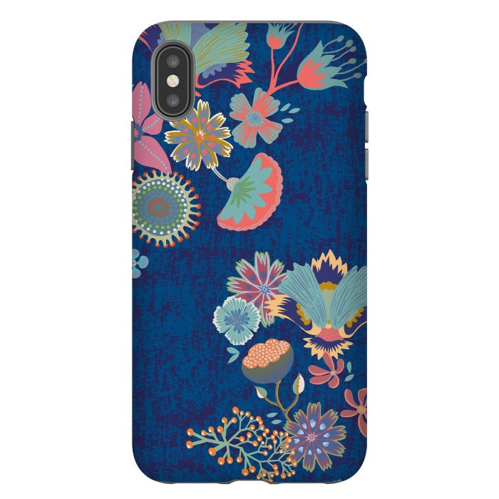iPhone Xs Max StrongFit Blue chinz florals by Nina Leth