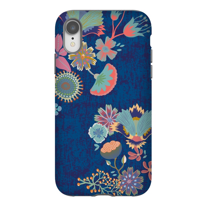 iPhone Xr StrongFit Blue chinz florals by Nina Leth