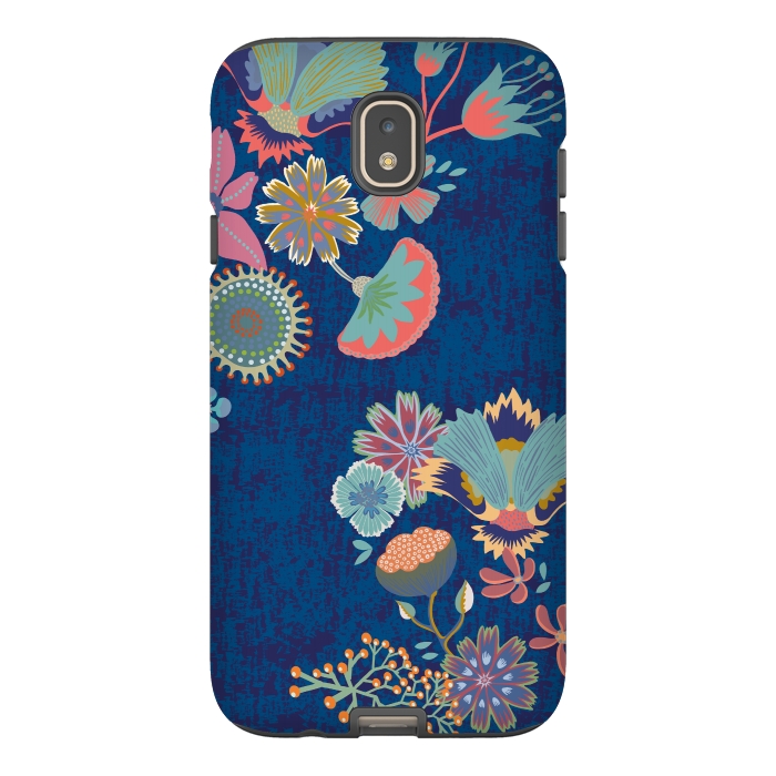 Galaxy J7 StrongFit Blue chinz florals by Nina Leth