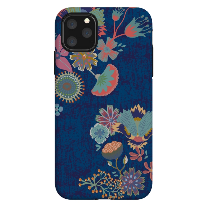 iPhone 11 Pro Max StrongFit Blue chinz florals by Nina Leth