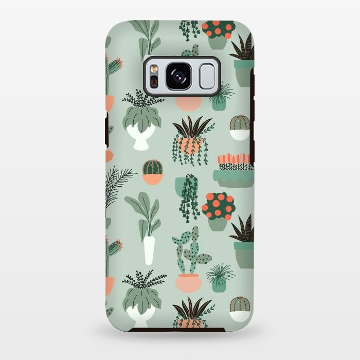 Galaxy S8 plus StrongFit Houseplants pattern 01 by Jelena Obradovic
