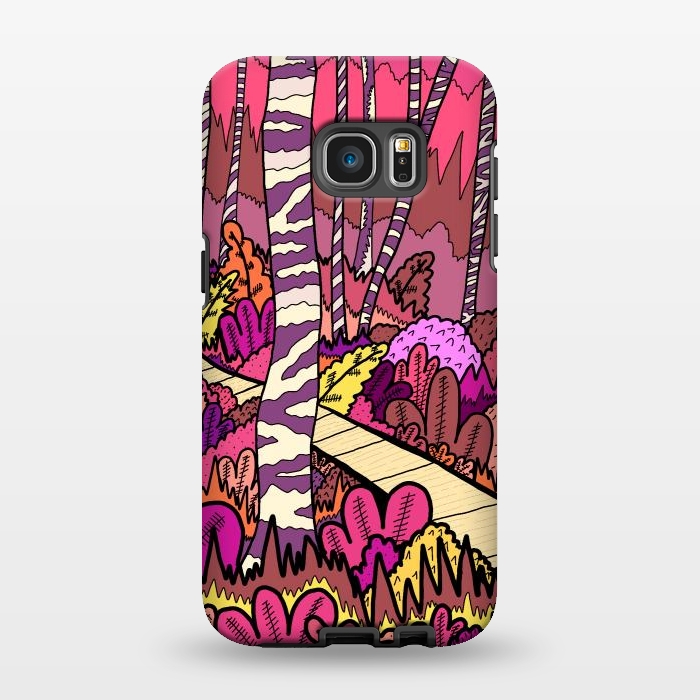 Galaxy S7 EDGE StrongFit The pink forest walk by Steve Wade (Swade)