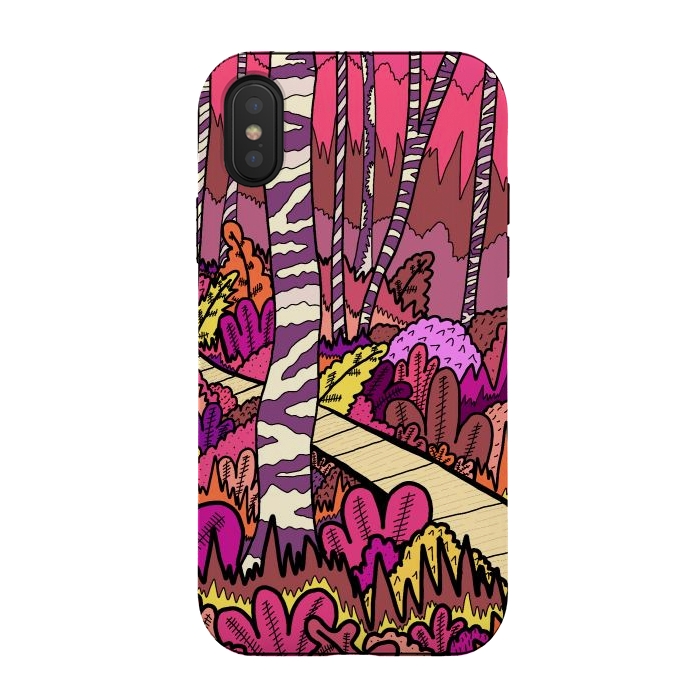iPhone Xs / X StrongFit The pink forest walk by Steve Wade (Swade)