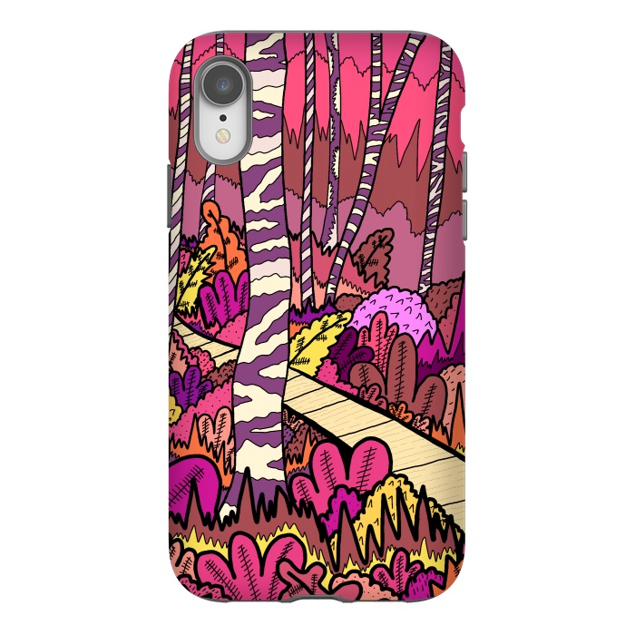 iPhone Xr StrongFit The pink forest walk by Steve Wade (Swade)