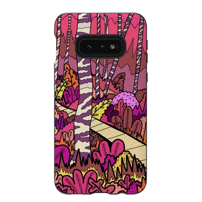 Galaxy S10e StrongFit The pink forest walk by Steve Wade (Swade)