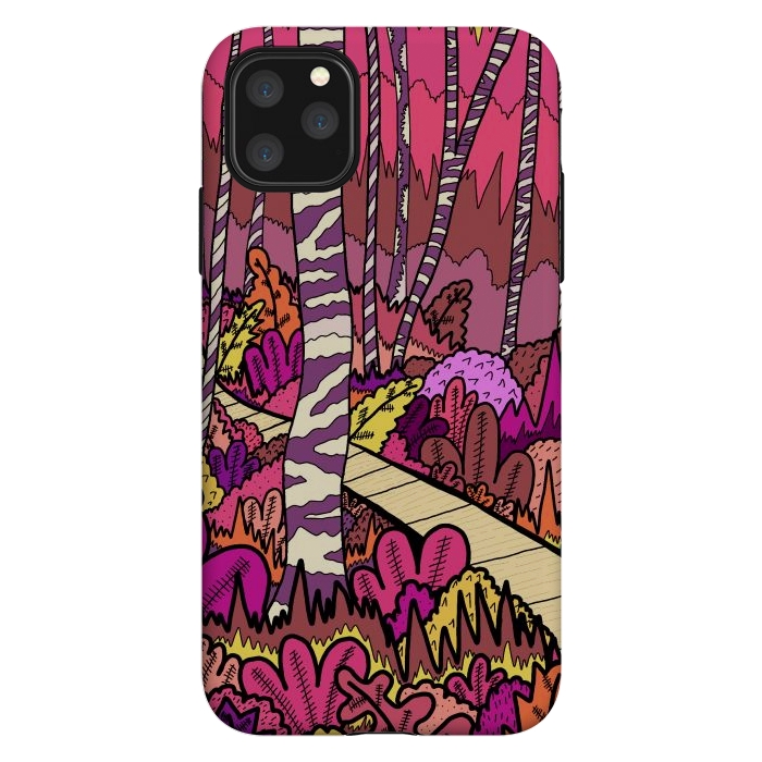 iPhone 11 Pro Max StrongFit The pink forest walk by Steve Wade (Swade)