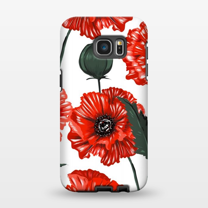 Galaxy S7 EDGE StrongFit red poppy by haroulita
