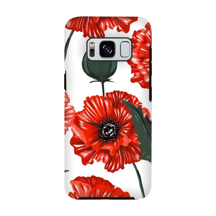 Galaxy S8 StrongFit red poppy by haroulita