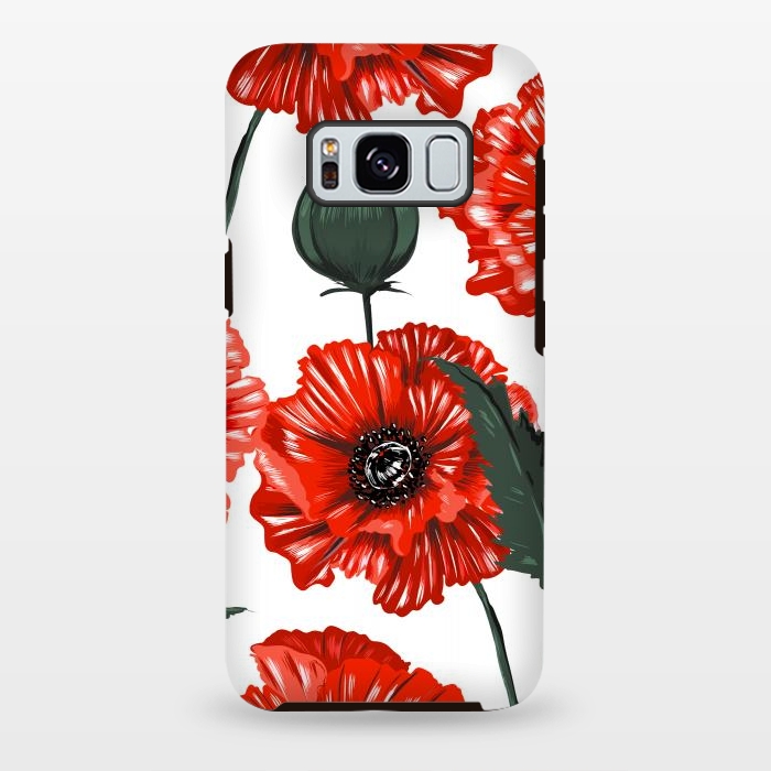 Galaxy S8 plus StrongFit red poppy by haroulita