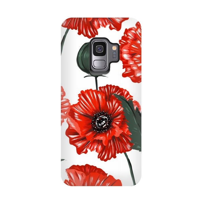 Galaxy S9 StrongFit red poppy by haroulita