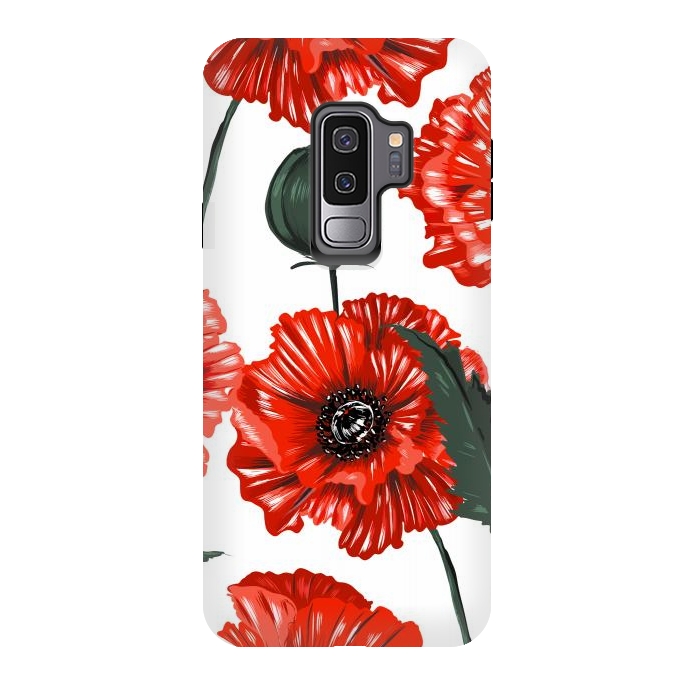 Galaxy S9 plus StrongFit red poppy by haroulita