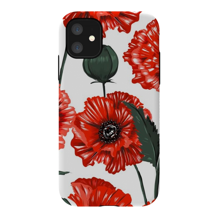 iPhone 11 StrongFit red poppy by haroulita