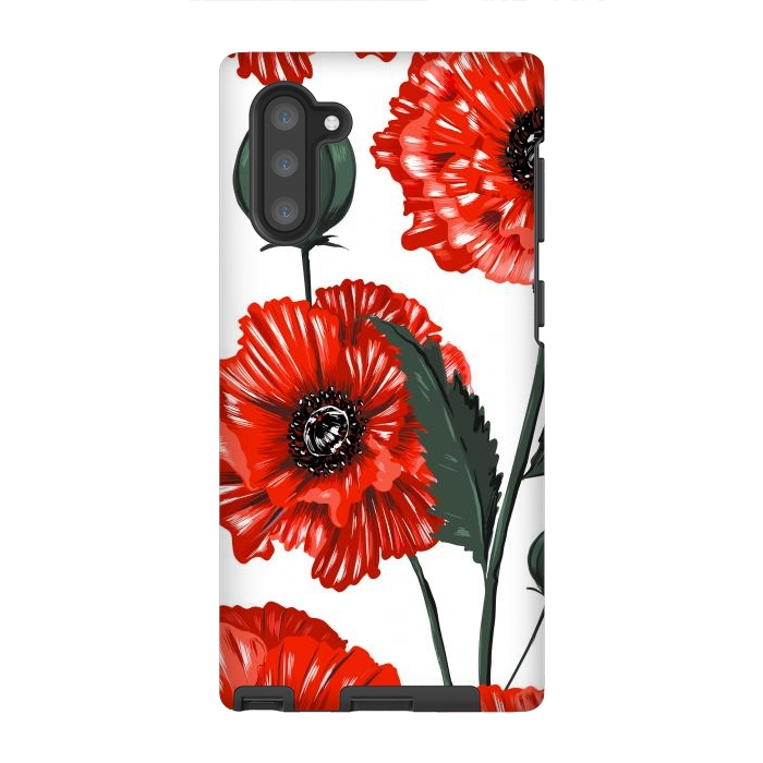 Galaxy Note 10 StrongFit red poppy by haroulita