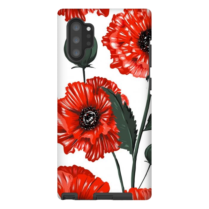 Galaxy Note 10 plus StrongFit red poppy by haroulita