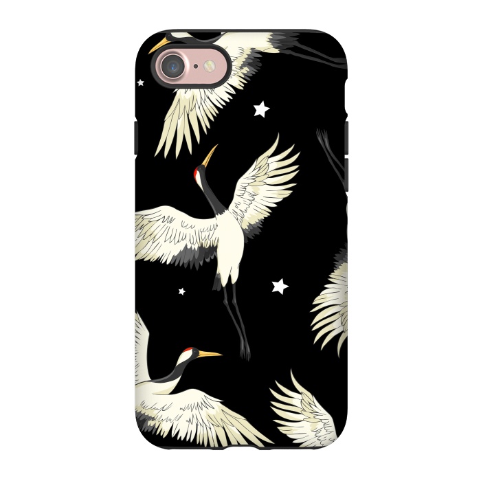 iPhone 7 StrongFit black white birds by haroulita