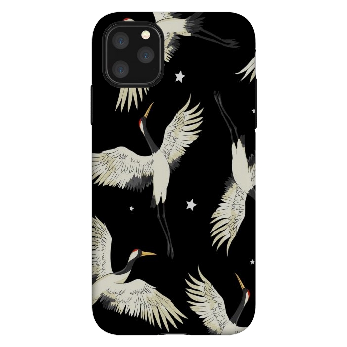 iPhone 11 Pro Max StrongFit black white birds by haroulita
