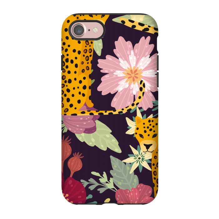 iPhone 7 StrongFit floral leopard by haroulita